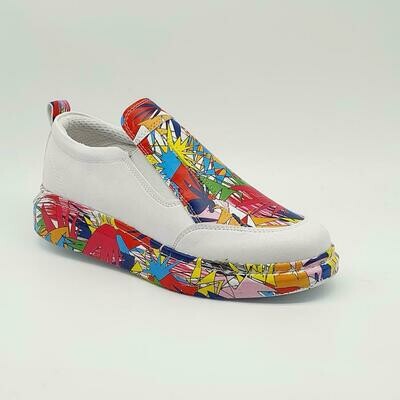 Ladies Color Splash Slip on Sneaker