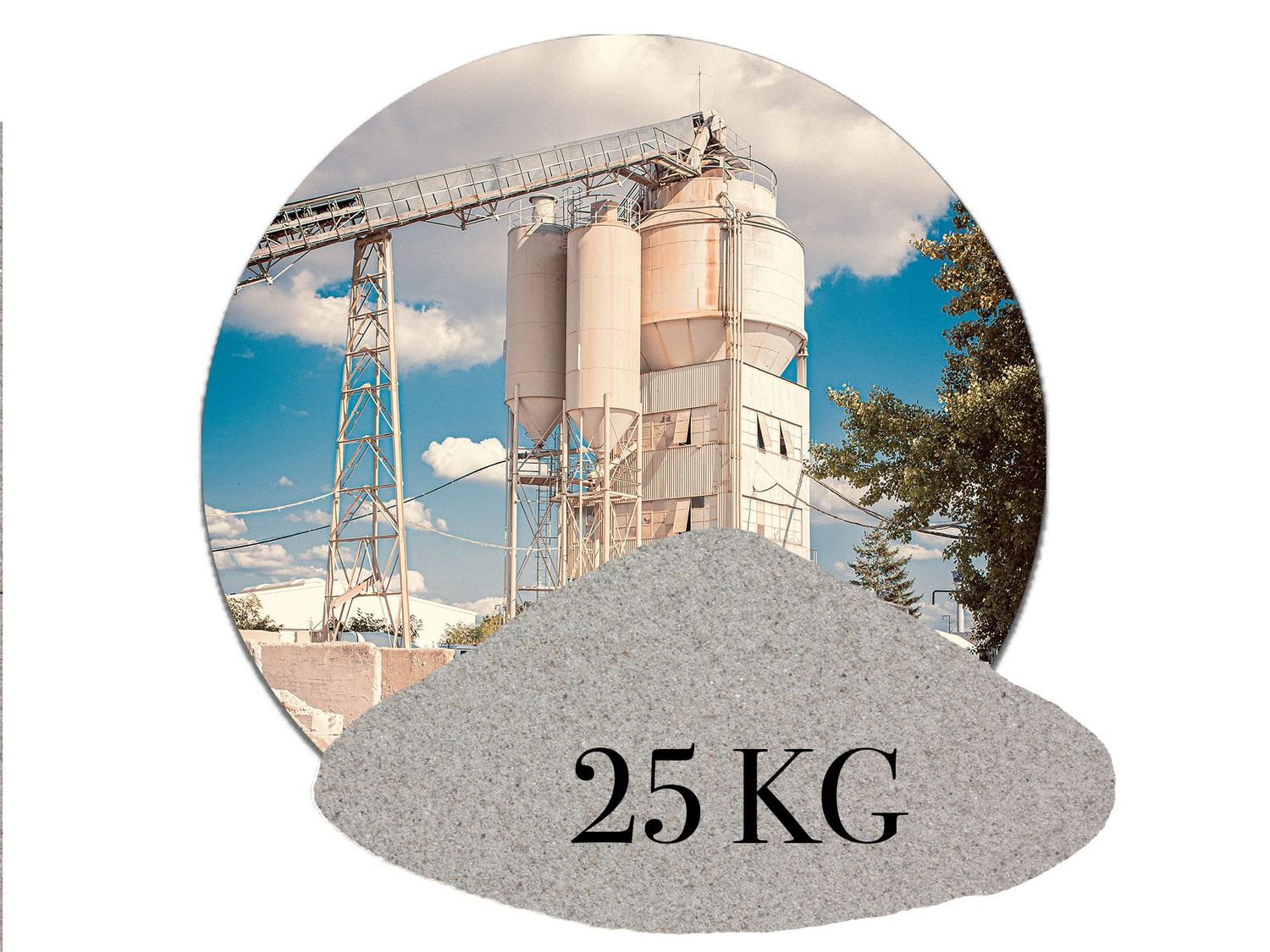 25 kg Industriesand "Plastiksack"