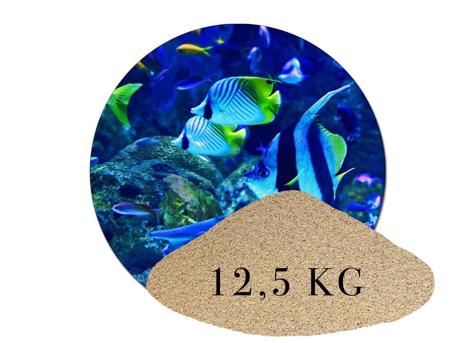 12,5 KG Aquariumsand Naturbeige