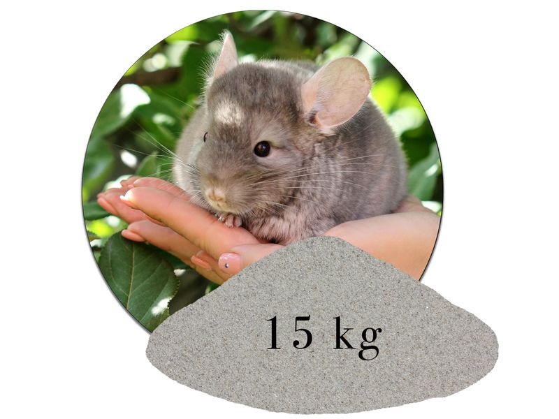 15 Kg Chinchillasand Naturgrau Chinchillasand Hamster Rennmäuse kaufen