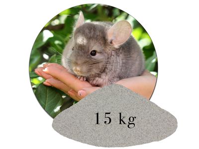 15 Kg Chinchillasand Naturgrau Chinchillasand Hamster Rennmäuse kaufen