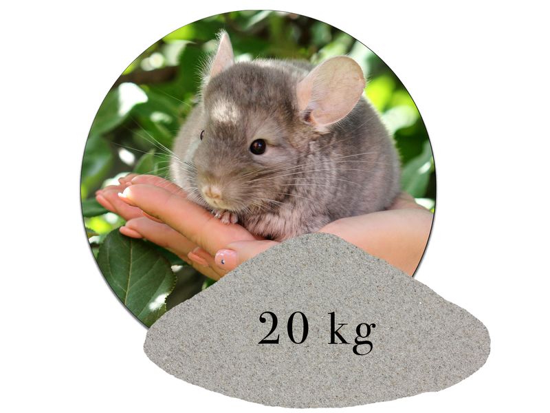 20 Kg Chinchillasand Naturgrau Chinchillasand Hamster Rennmäuse kaufen
