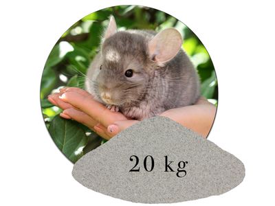 20 Kg Chinchillasand Naturgrau Chinchillasand Hamster Rennmäuse kaufen