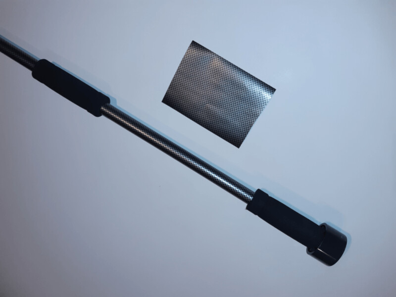 Blasrohr  ca. 1,20 m mit 16 mm Innendurchmesser -   "Carbon  Designfolie"