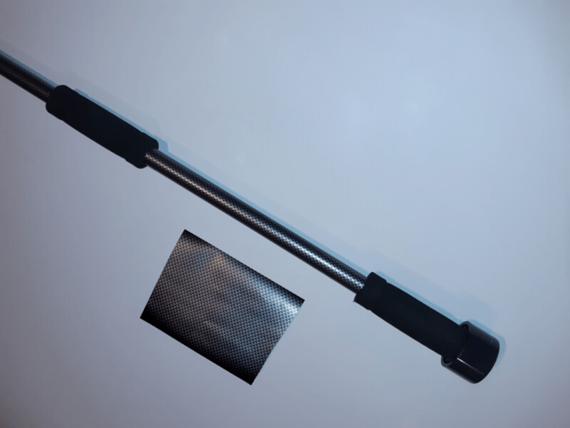 Blasrohr ca. 1,60 m mit 16 mm Innendurchmesser -   "Carbon  Designfolie"