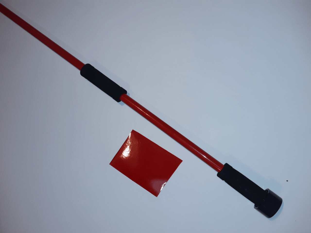 Blasrohr ca. 1,60 m mit 16 mm Innendurchmesser -   "Rote  Designfolie"