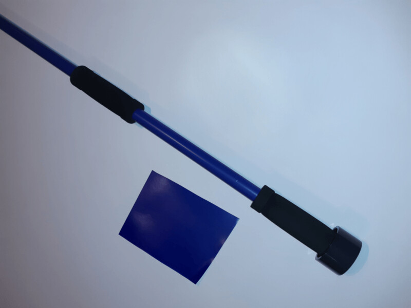 Blasrohr ca. 1,60 m mit 16 mm Innendurchmesser -   "Blaue  Designfolie"