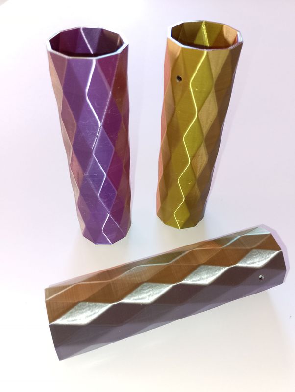 Pfeilköcher Diamond Shape Optik - GOLD/VIOLETT/GRAU - LANG