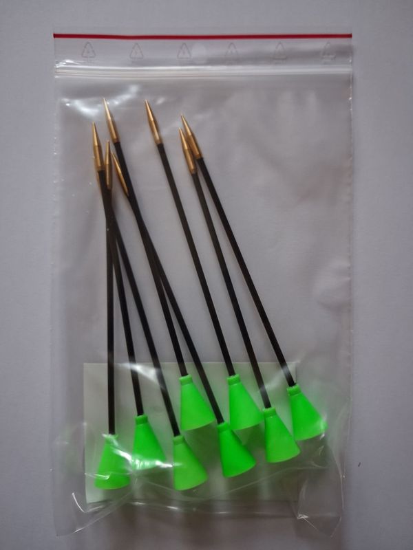 Carbonpfeile mit Messingspitze - 14 mm - GRÜNE Conen