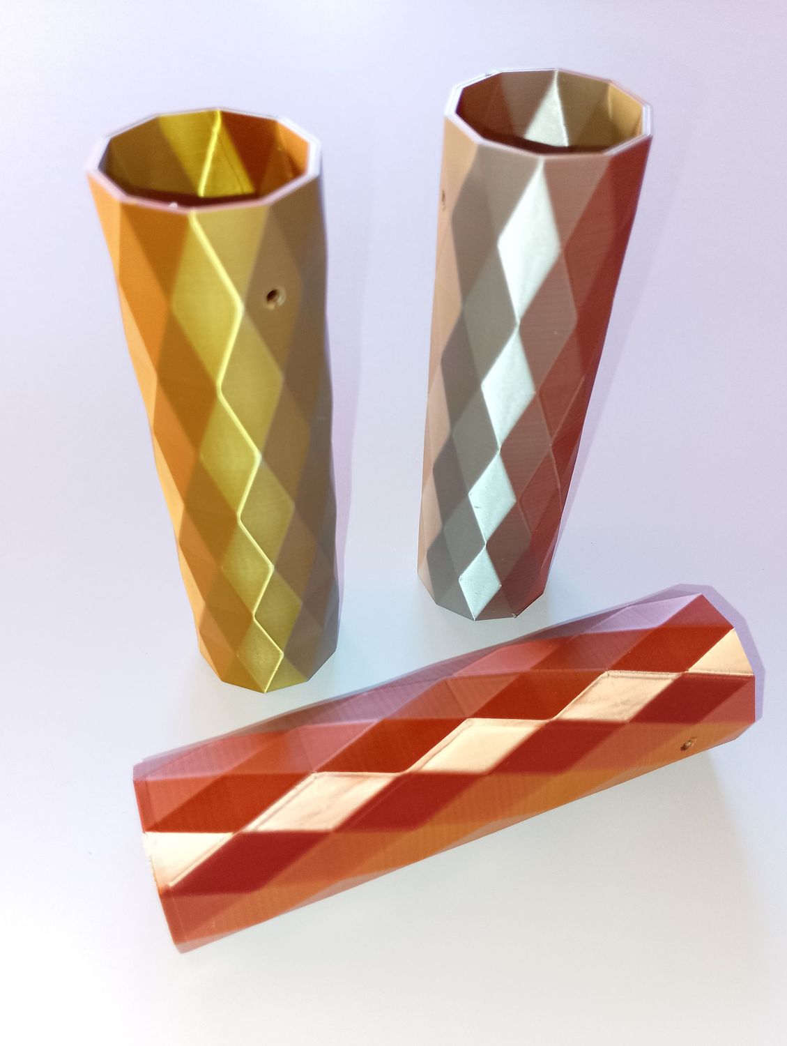 Pfeilköcher Diamond Shape Optik - GOLD/SILBER/KUPFER - LANG