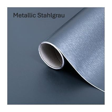 Blasrohr ca. 1,20 m - 16 mm Innendurchmesser - "Metallic Stahlgrau Designfolie"