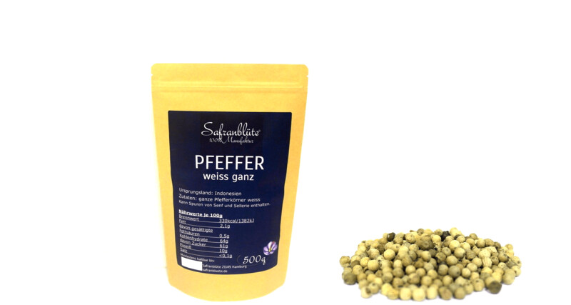 Pfeffer weiß ganz 500g Pfeffer weiß ganz 500g