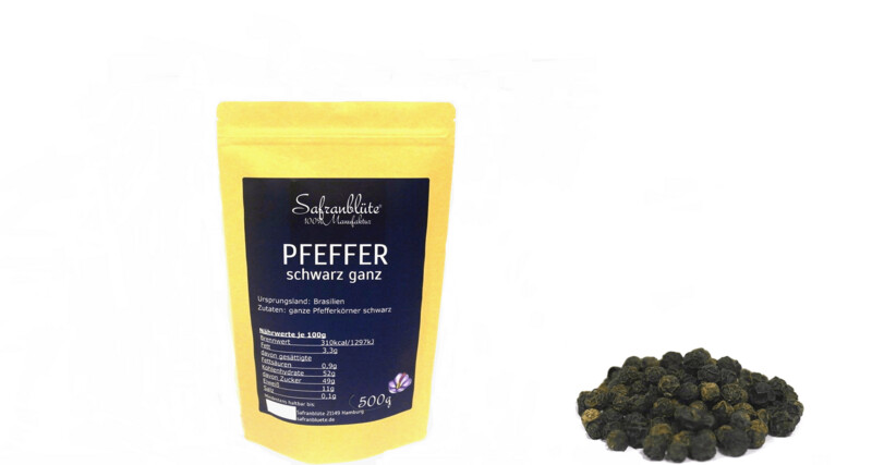 Pfeffer schwarz ganz 500g Pfeffer schwarz ganz 500g