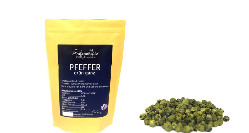 Pfeffer grün ganz 750g Pfeffer grün ganz 750g