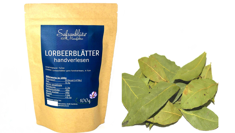 Lorbeerblätter handverlesen ganz 100g