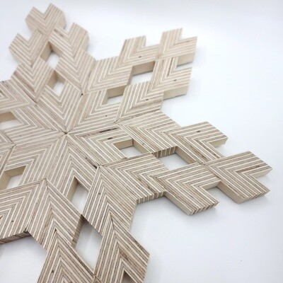Large Pattern Plywood Trivet, Snowflake