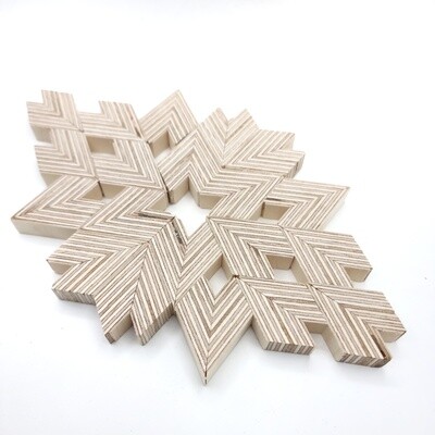 Medium Pattern Plywood Trivet, Design 2