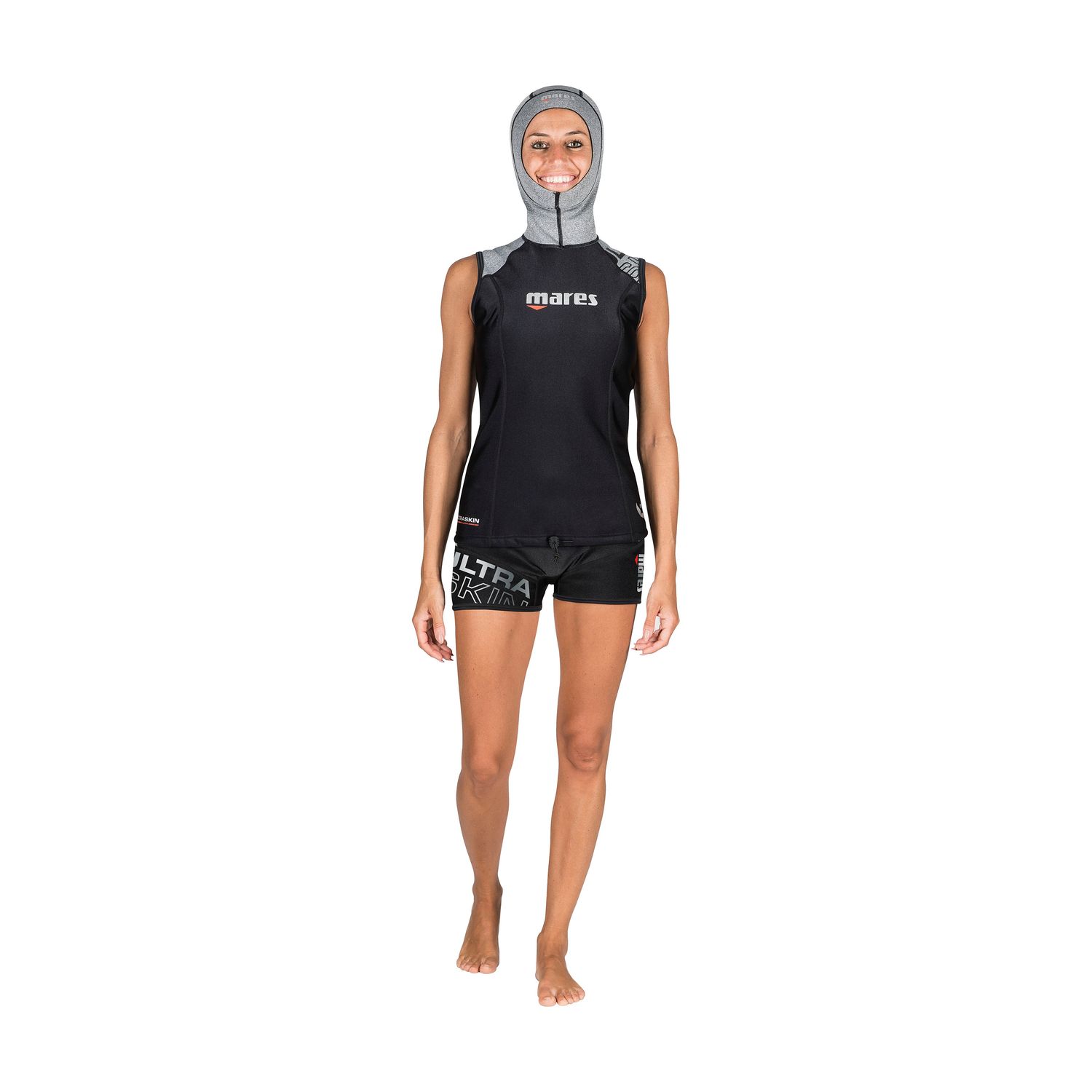Ultraskin Sleeveless Vest with Hood - She Dives