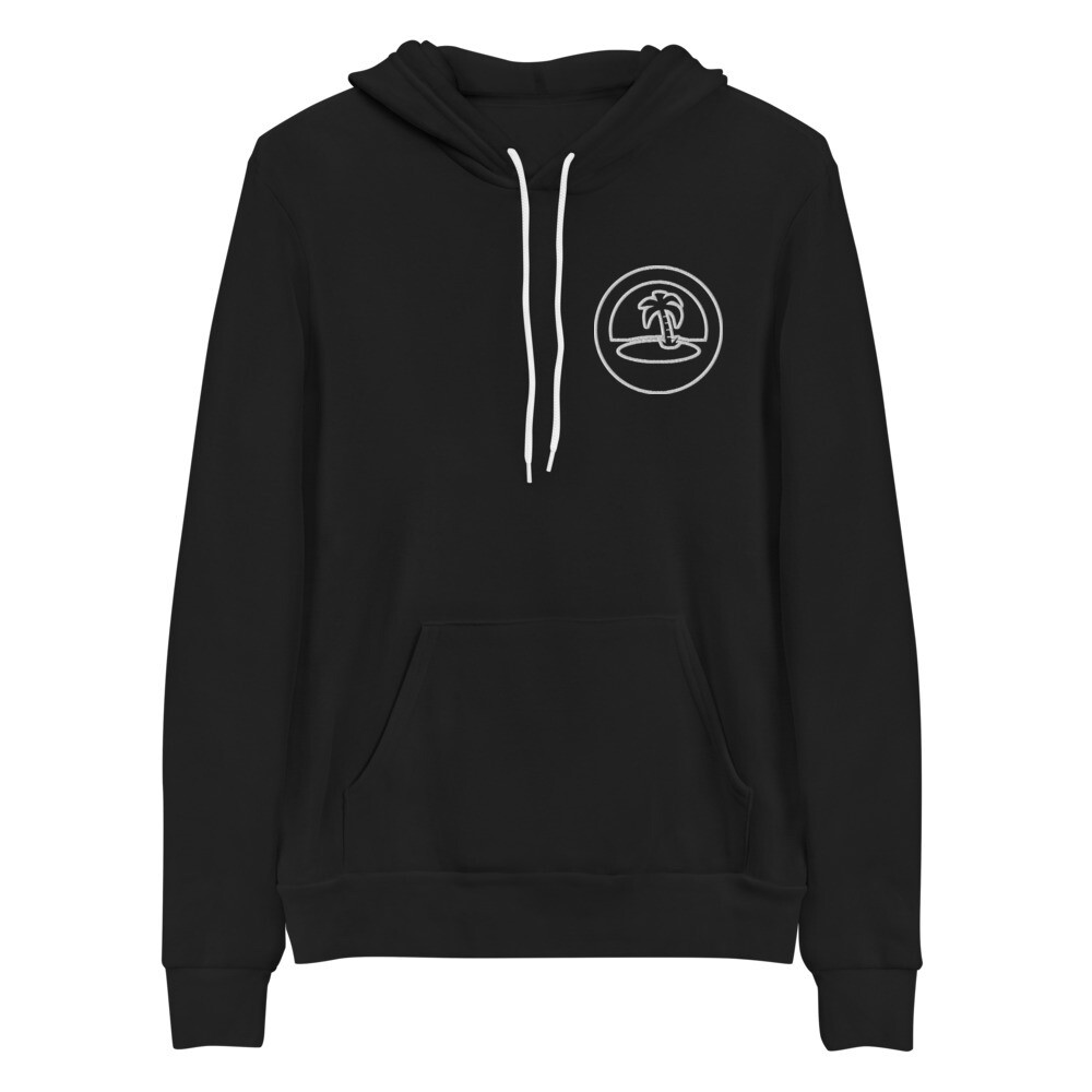 embroidered logo hoodie