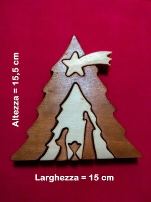 Albero di Natale natività in legno