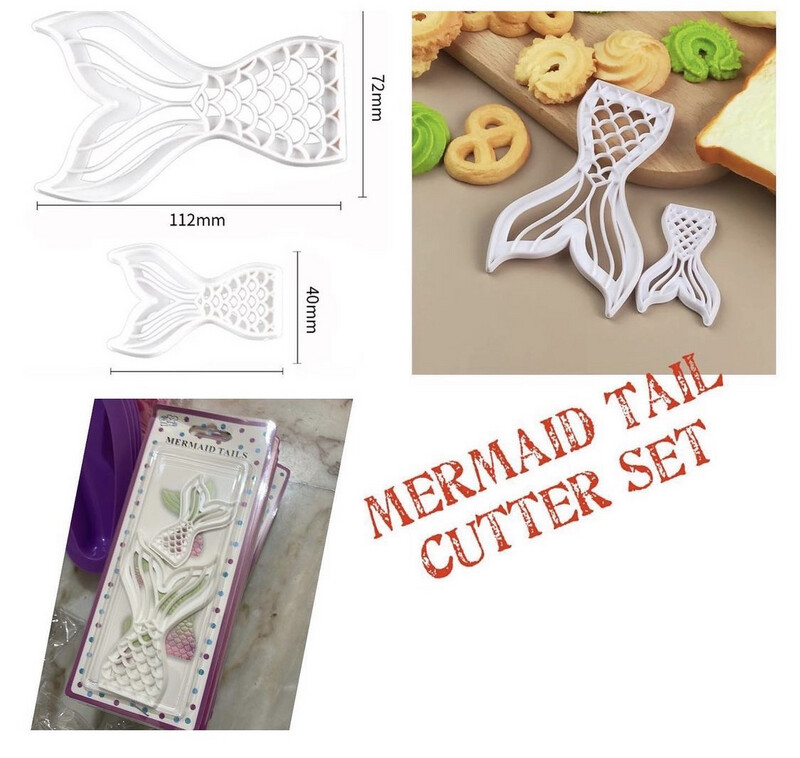 Mermaid Tail Cutter And Stamp 2pcs Set