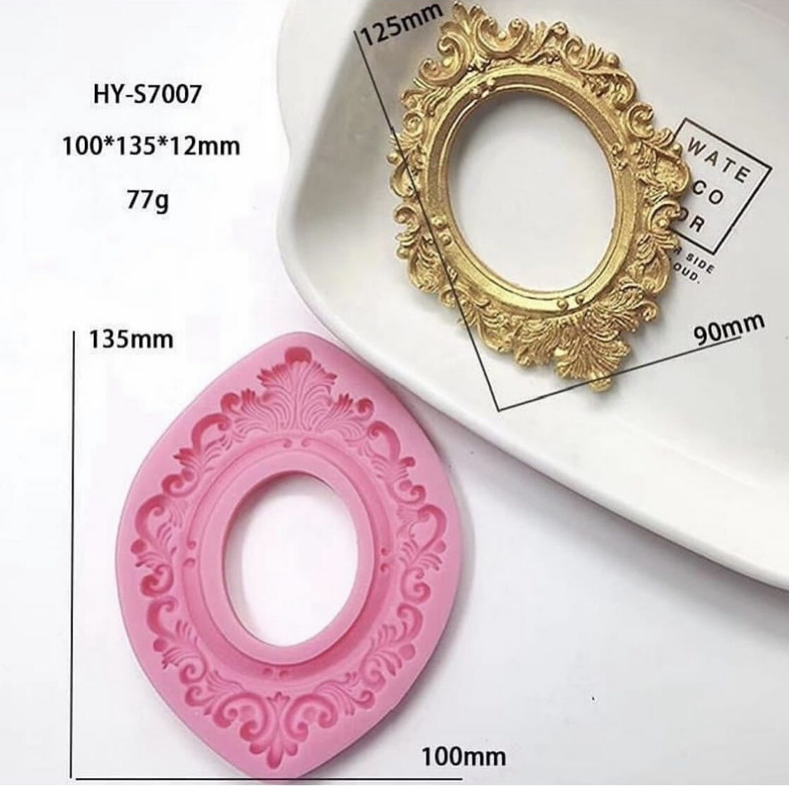 Frame Oval Shape Silicone Mold