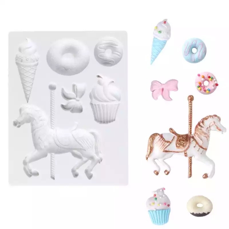 Carousel, Horse &amp; Ice Cream Mold