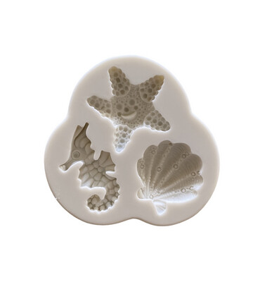 Seahorse, Starfish, Shell Mold, Mermaid Theme