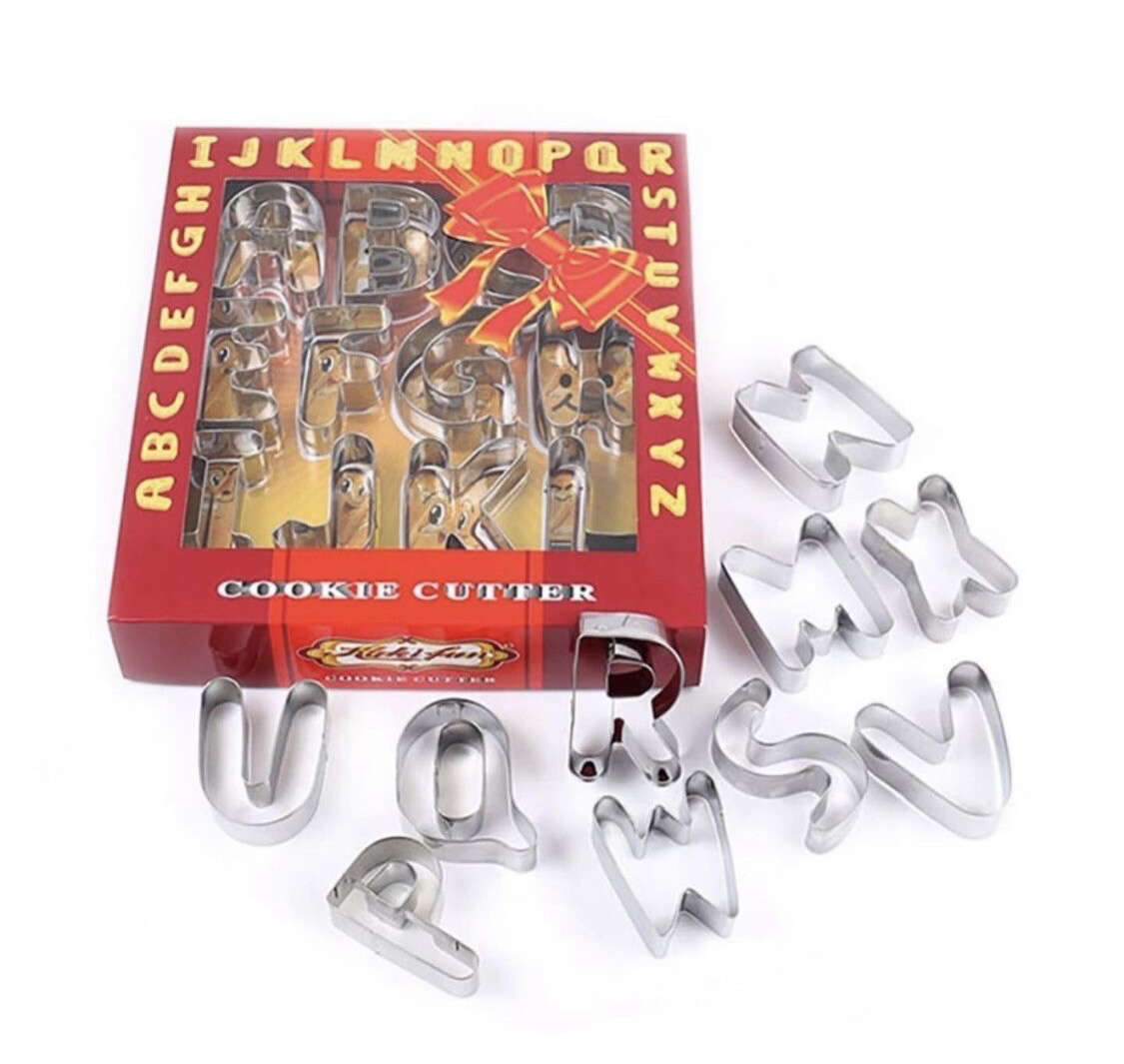 Stainless Steel 8cm Alphabet Cookie Cutters