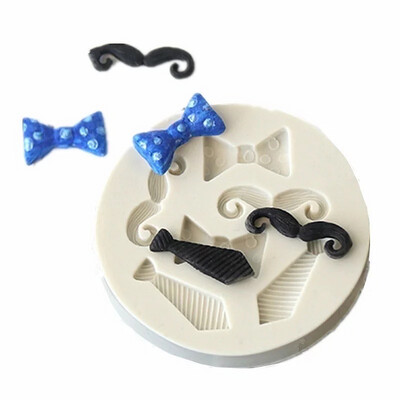 Father Moustache &amp; Tie Silicone Mold