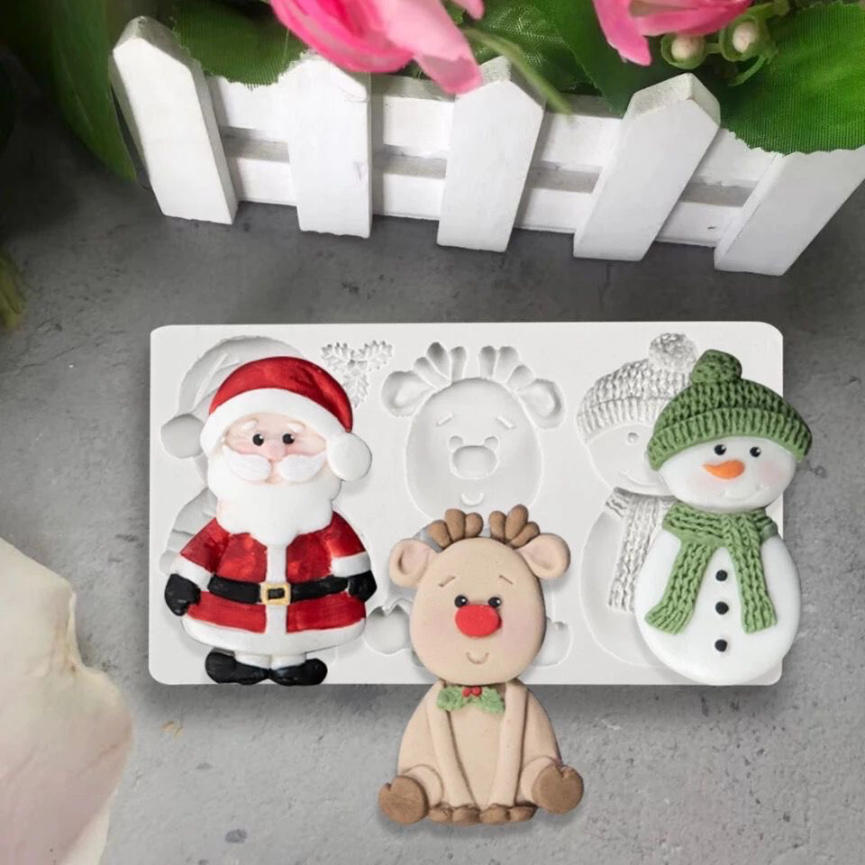 Santa, Snowman, Reindeer Christmas Mold