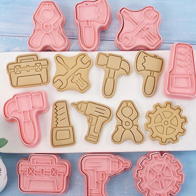 8pcs Tools Cookie Cutters And Stamps