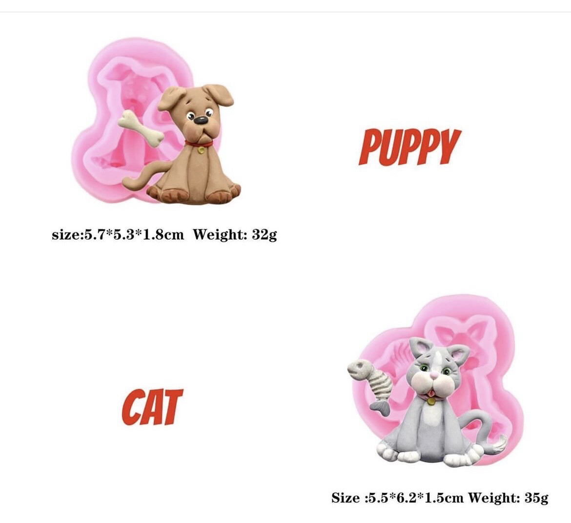 Cat &amp; Puppy Silicon Mold