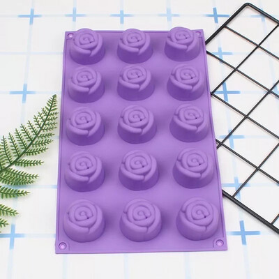 Rose Flowers 15 Cavity Silicon Mold