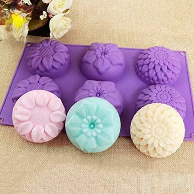 Flowers 6 Cavity Silicone Mold 