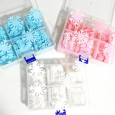 Christmas Edible Snow Flakes Pack/ 120 Piece ( White Color )