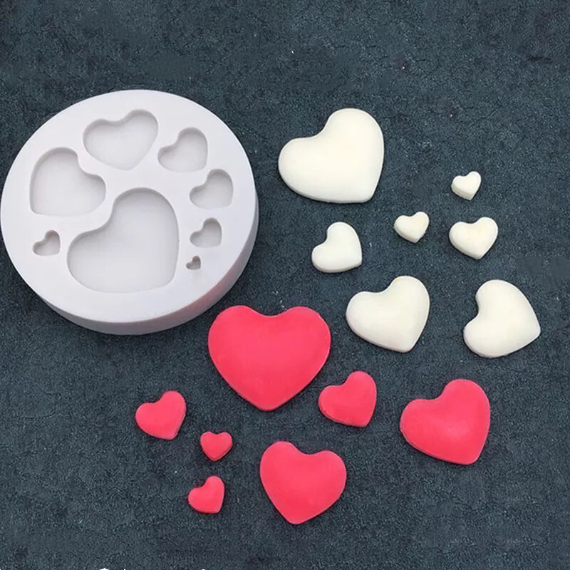 Hearts Silicone Mold