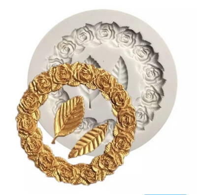 Round Frame Leafs Silicone Mold