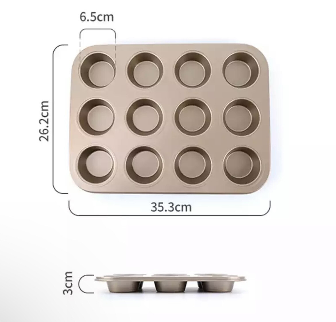 12 Cavity Cupcake Pan