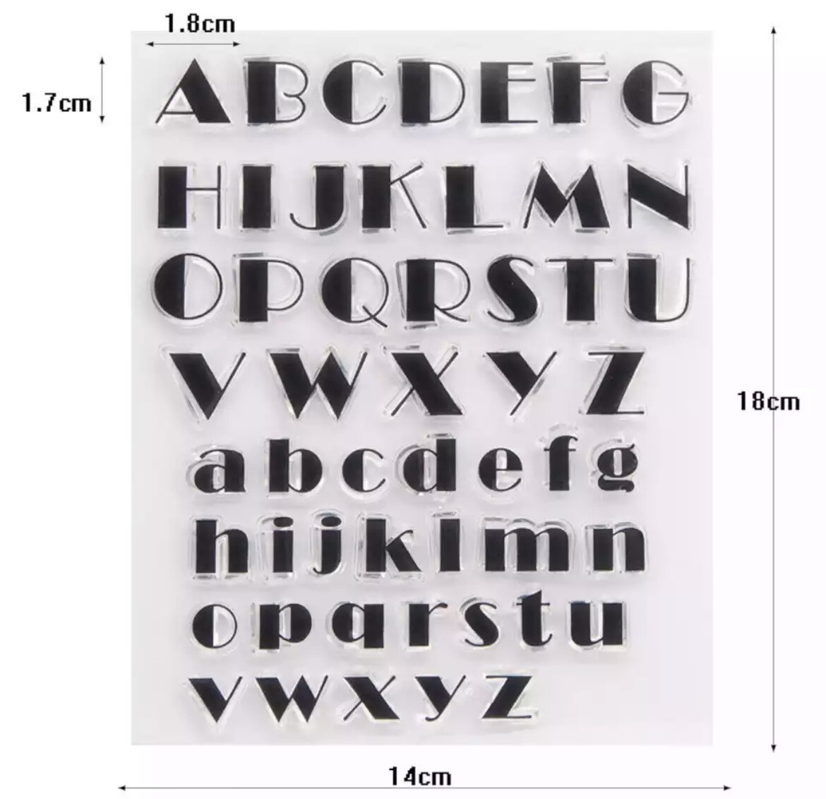Alphabet Stamp Sheet With Plexi Board