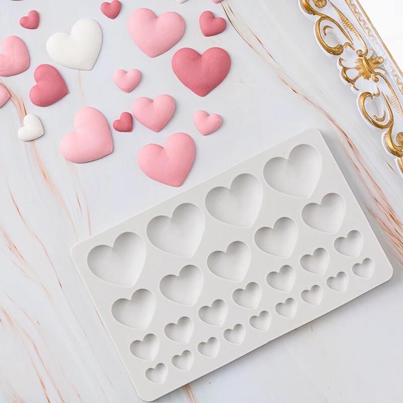 Valentine Hearts Silicone Mold