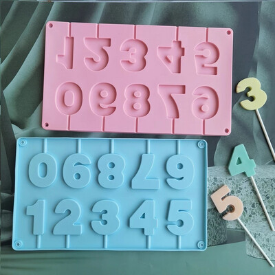 Lolipop Numbers Silicone Mold