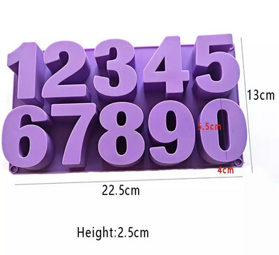 Numbers Silicone Mold