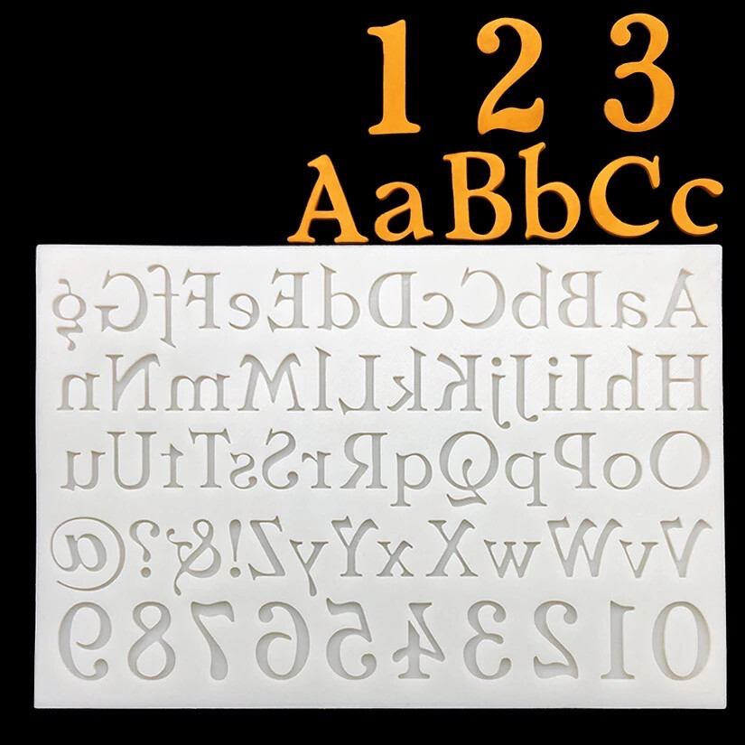 Alphabet &amp; Number Silicone Mold