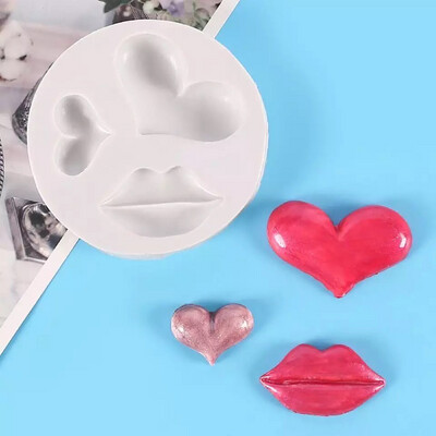 Valentine Lips Heart Silicone Mold