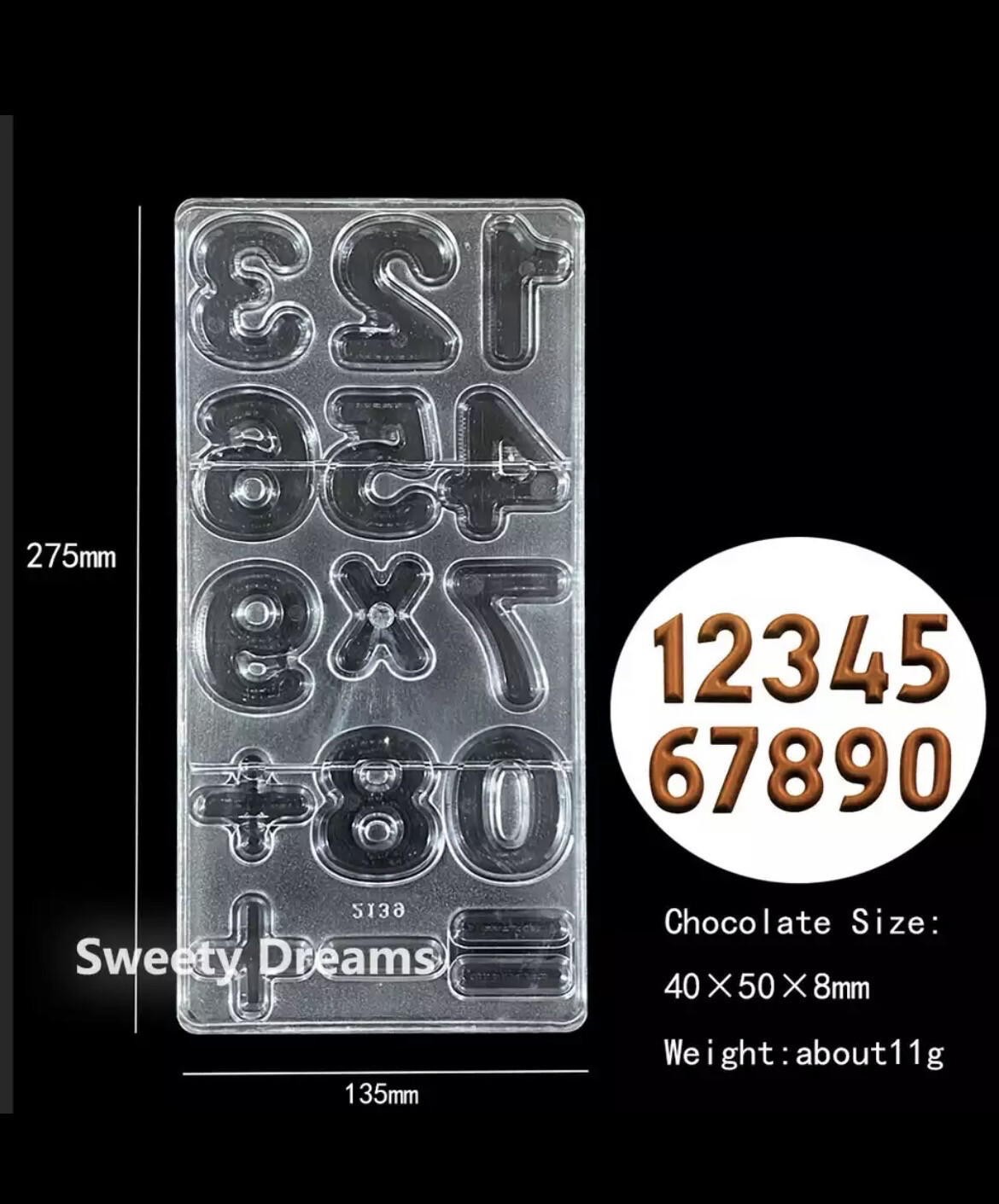 Polycarbonate Numbers Mold