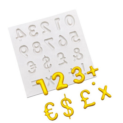 Number Currency Silicone Mold