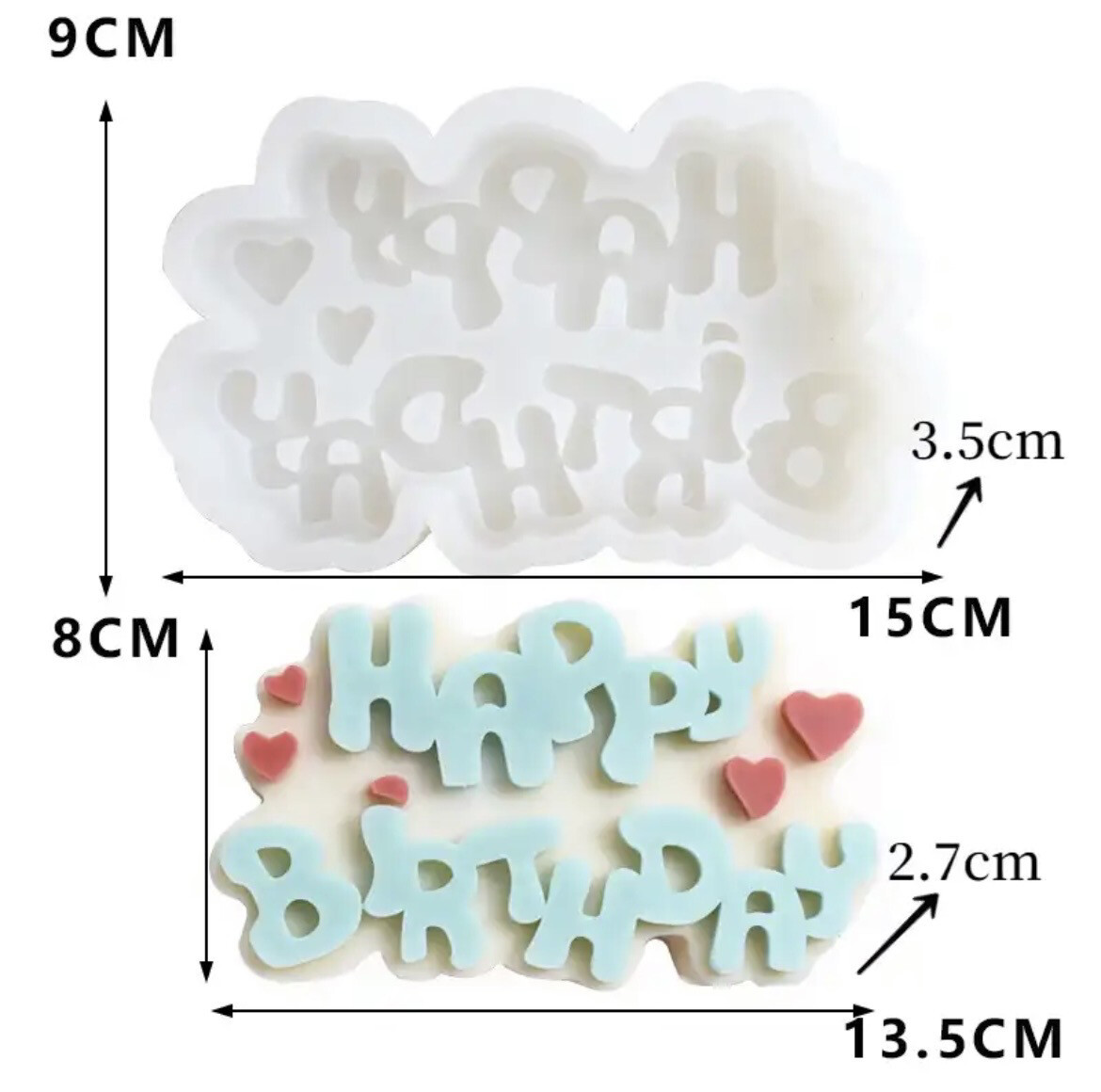 Happy Birthday Silicone Mold