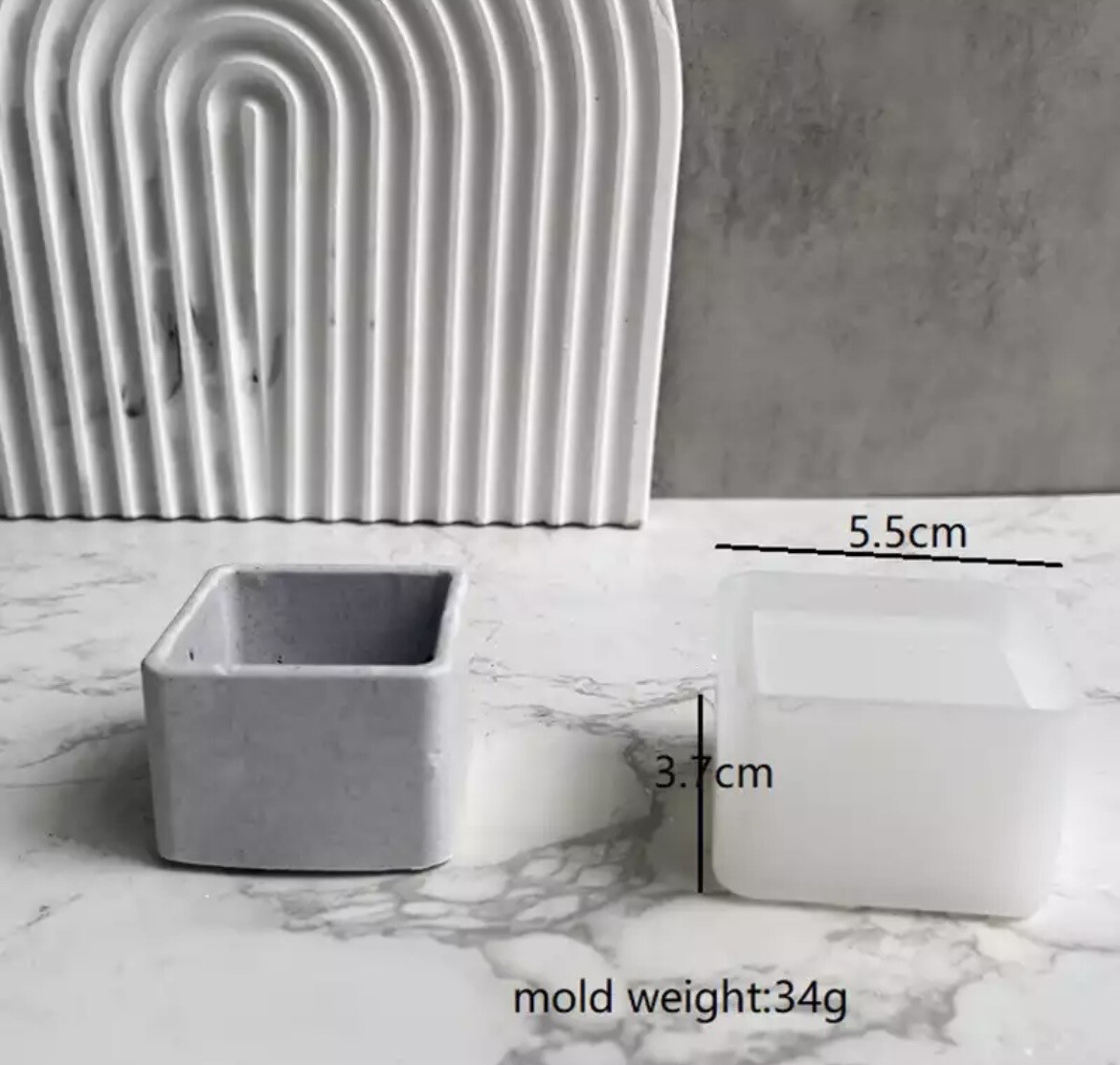 Square Jar  Silicone Mold