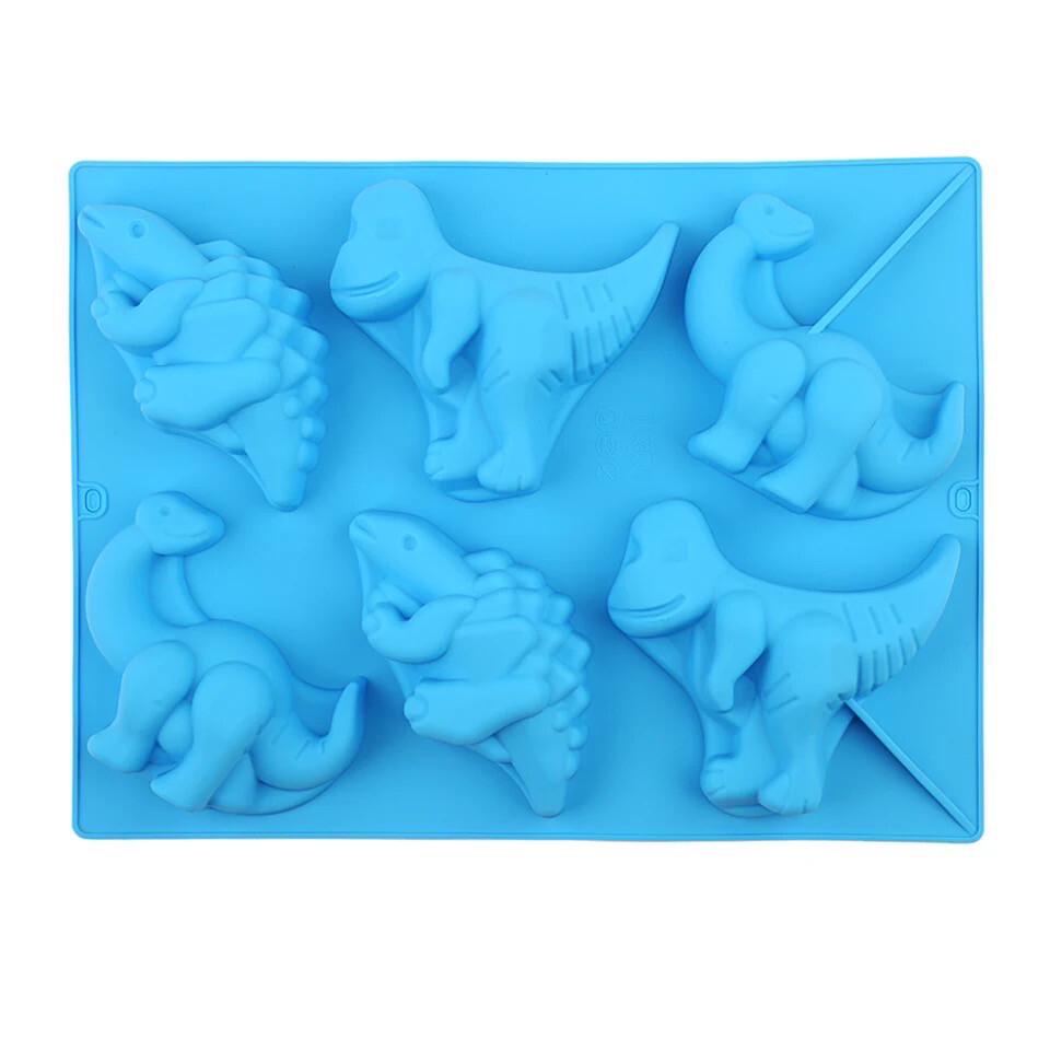 6 Cavity Dinosaur Silicone Mold
